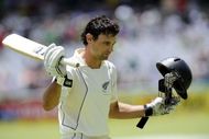 NZ batsman Dean Brownlie was out for 109 runs in the first Test against South Africa in Cape Town on January 4, 2013